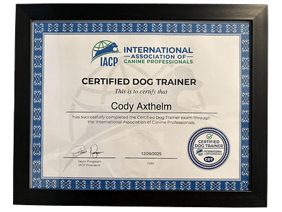 IACP CDT Certificate _ Cody Axthelm _ Gungho Dog Training